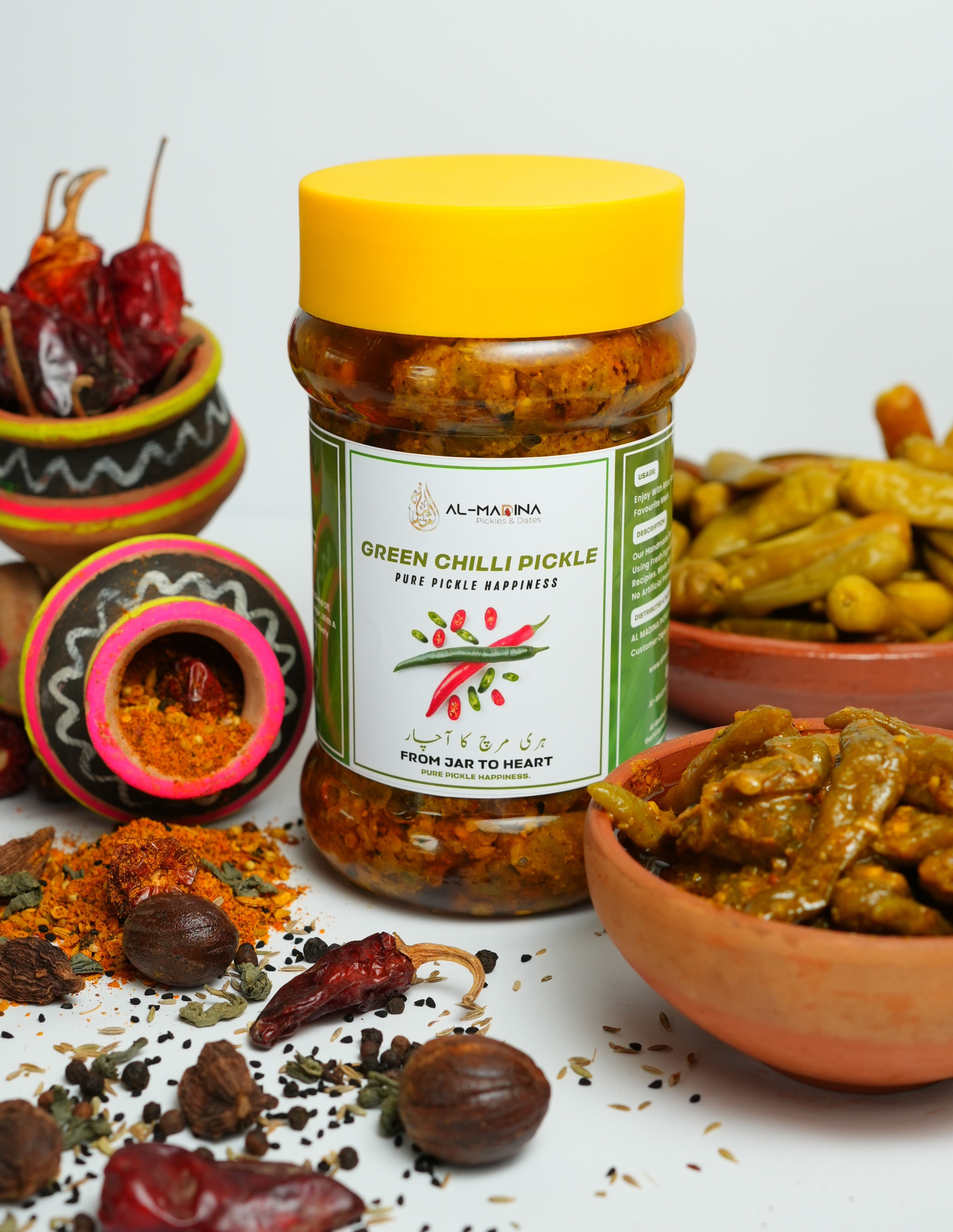 Green Chilli Pickle (ہری مرچ کا اچار)